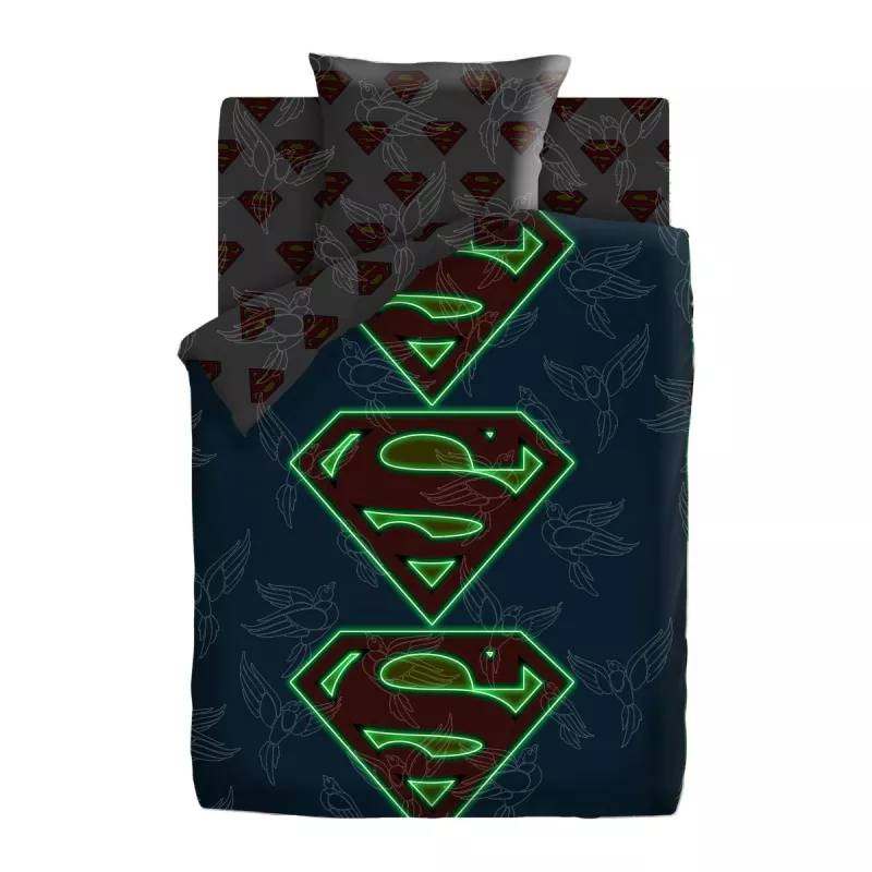 Комплект постельного белья. Уютный дом. Супермен. Лого Супермен.