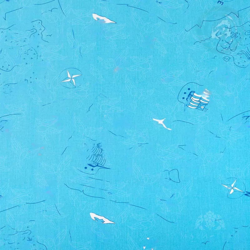 Комплект постельного белья. Арт-постель. Морской бой.