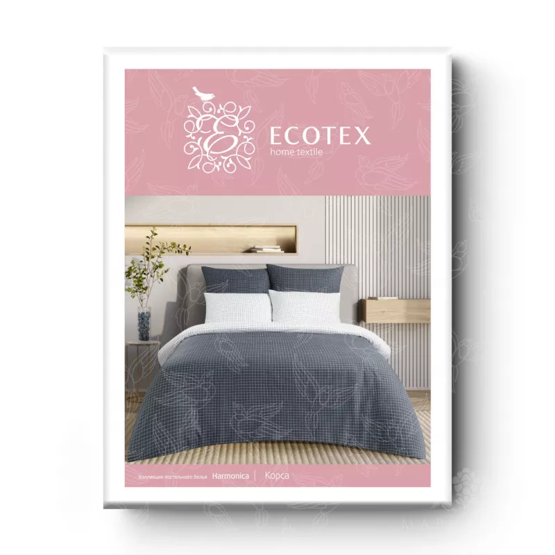 Комплект постельного белья. Ecotex. Гармоника. Корса.