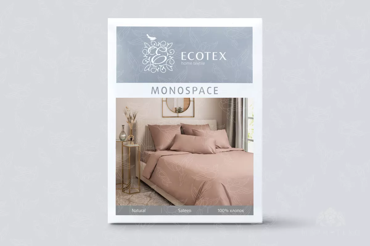 Комплект постельного белья. Ecotex. Моноспейс. бежевый.