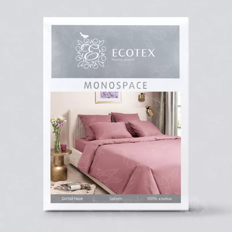 Комплект постельного белья. Ecotex. Моноспейс. бузина.
