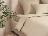Комплект постельного белья. Ecotex. Моноспейс. кремовый. купить Комплект постельного белья. Ecotex. Моноспейс. кремовый.
