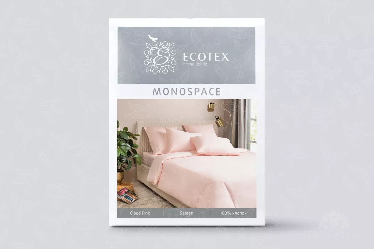 Комплект постельного белья. Ecotex. Моноспейс. пудровый.