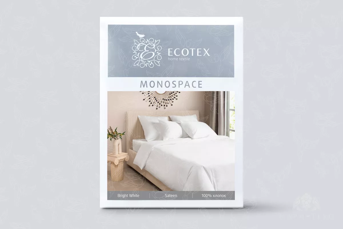 Комплект постельного белья. Ecotex. Моноспейс. белый.