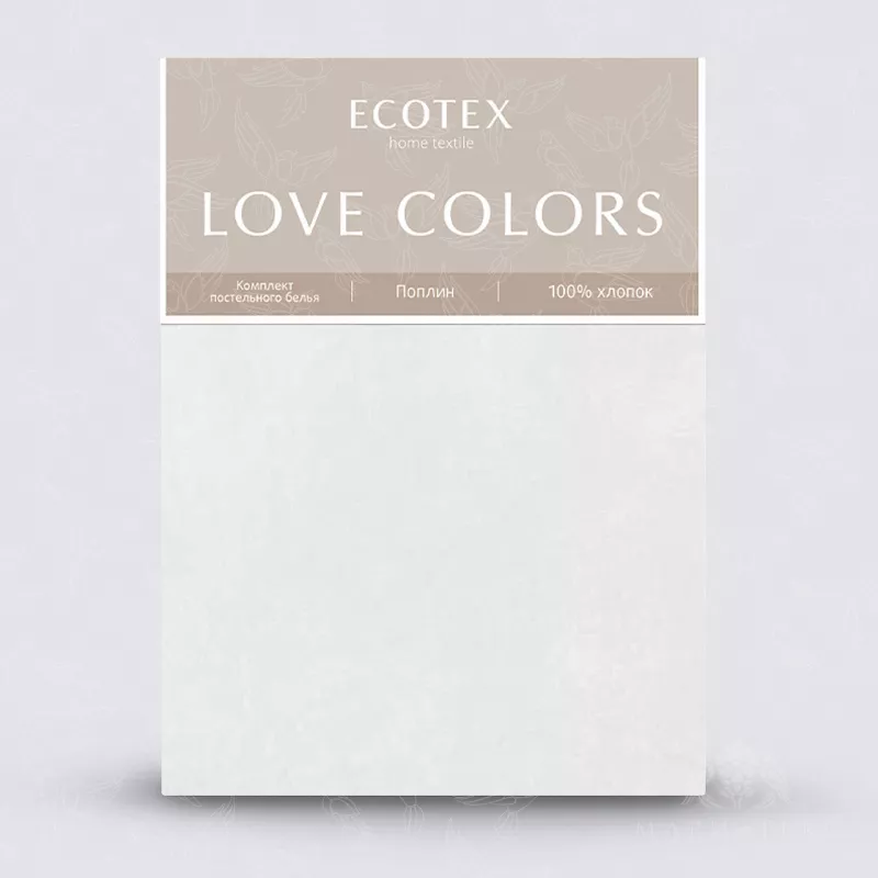 Комплект постельного белья. Ecotex. Love Colors. Белый.