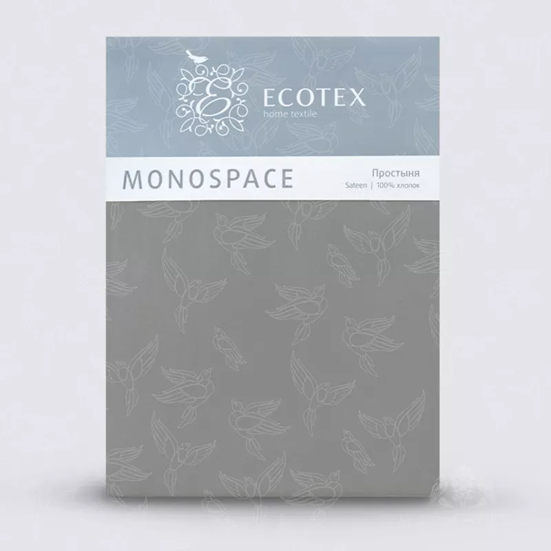 Простыня. Ecotex. Моноспейс. Антрацит.
