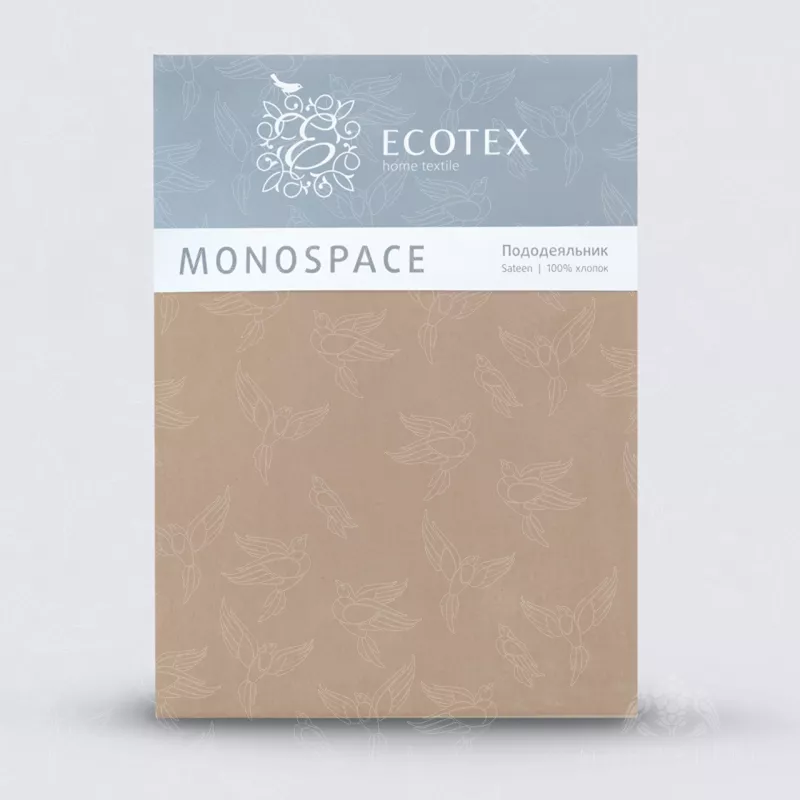 Пододеяльник. Ecotex. Моноспейс. Бежевый.