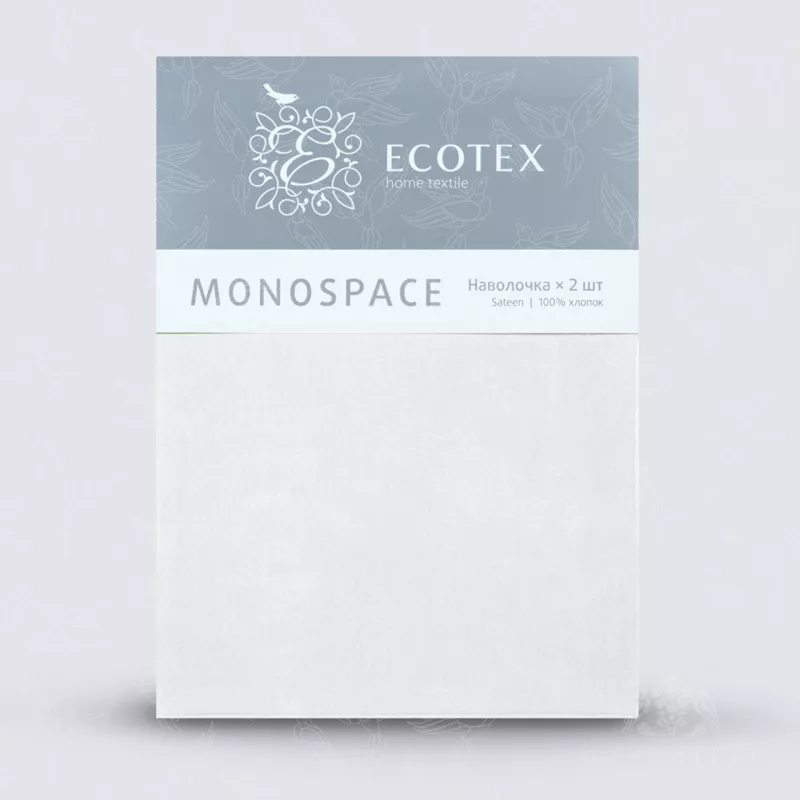 Наволочки. Ecotex. Моноспейс. Белый.