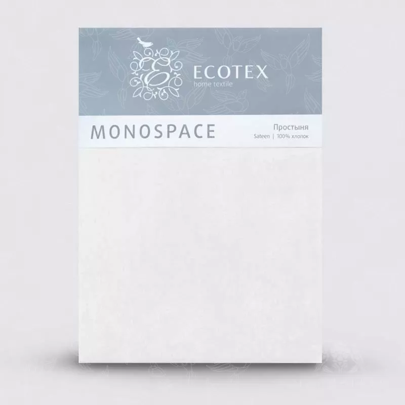 Простыня. Ecotex. Моноспейс. Белый.