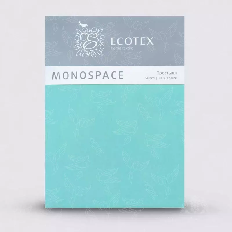 Простыня. Ecotex. Моноспейс. Бирюзовый.