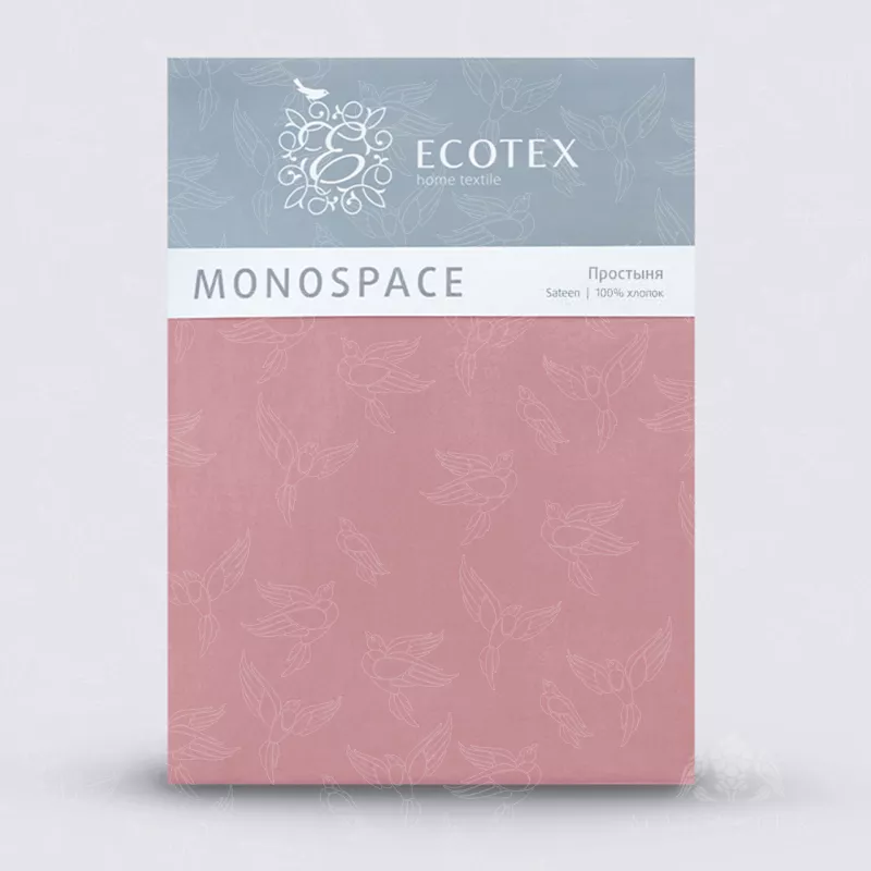Простыня. Ecotex. Моноспейс. Бузина.