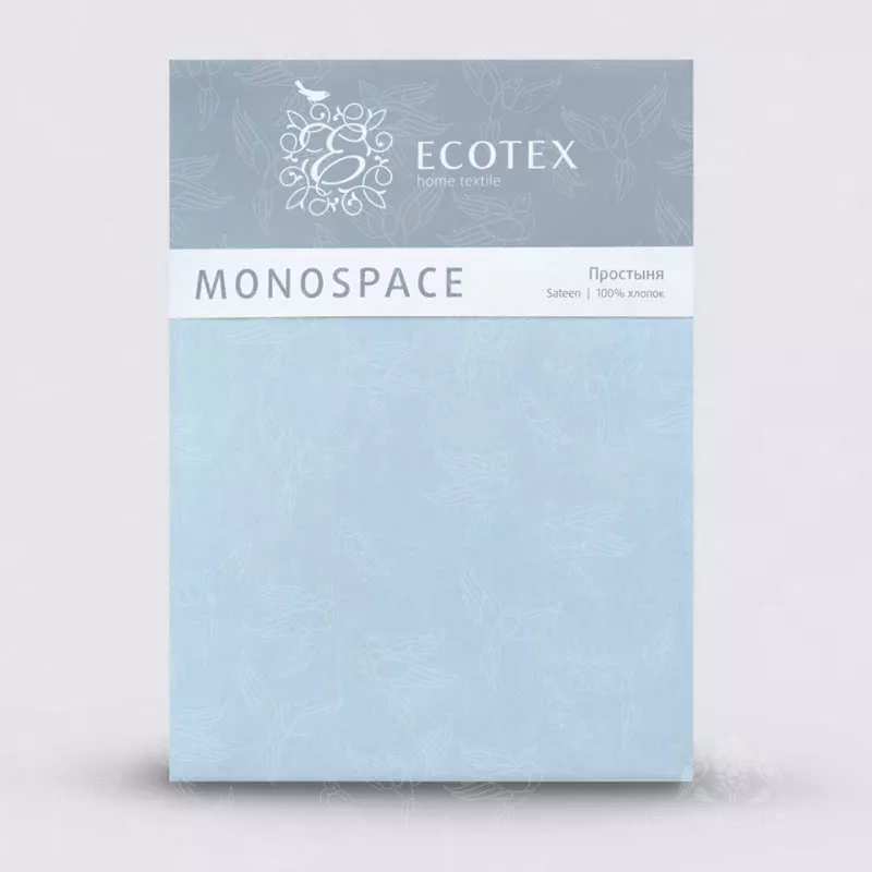 Простыня. Ecotex. Моноспейс. Голубой.