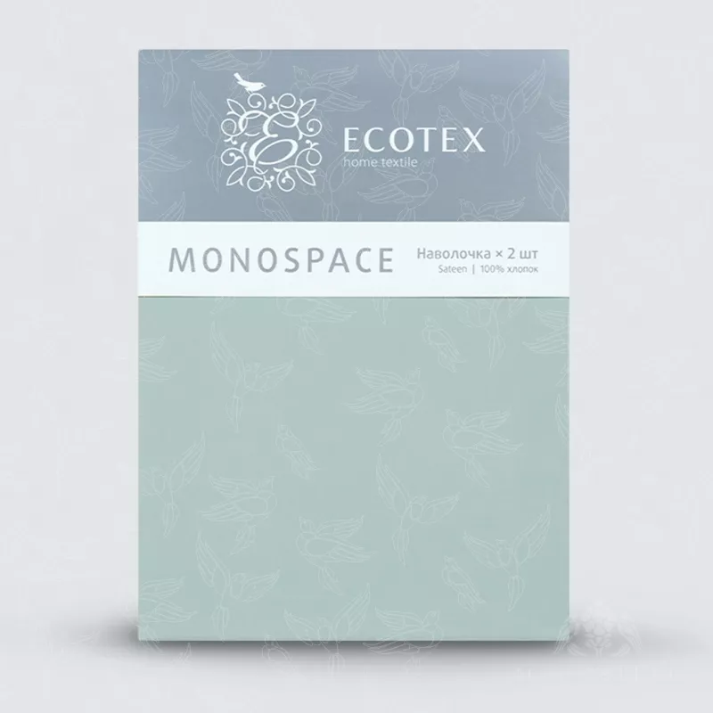 Наволочки. Ecotex. Моноспейс. Нежно - Голубой.