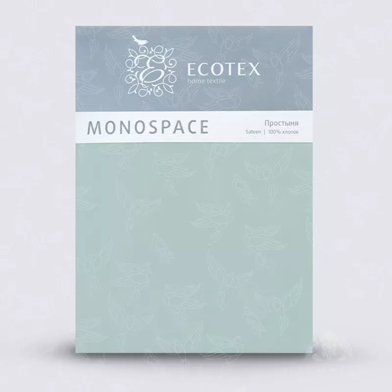Простыня. Ecotex. Моноспейс. Нежно-голубой.