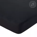 Простынь на резинке. Арт-постель. Поплин. Черный.