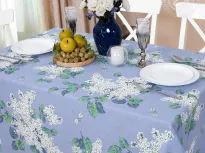 Скатерть столовая из рогожки. Арт-Постель. Аромат сирени.