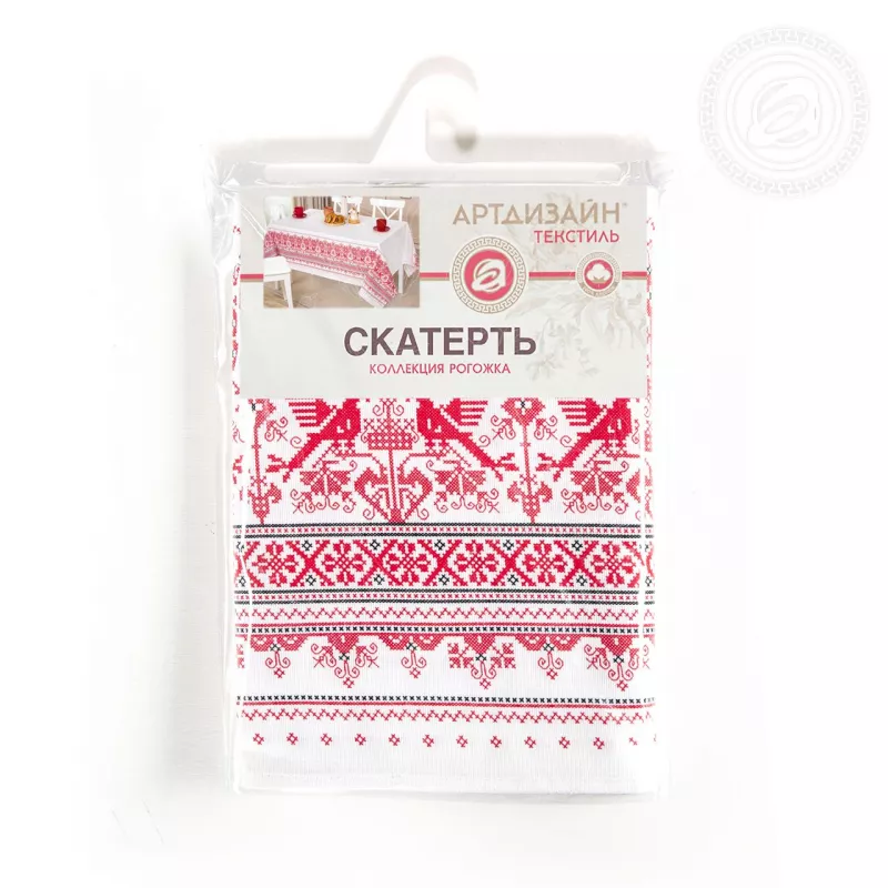 Скатерть столовая из рогожки. Арт-Постель. Вышивка русская.