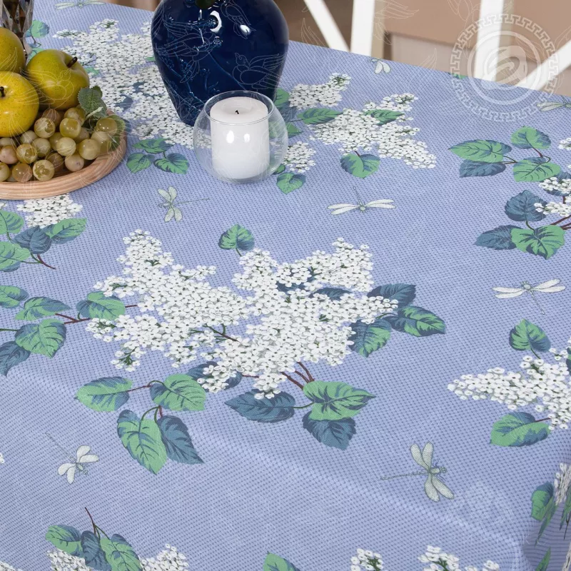 Скатерть столовая из рогожки. Арт-Постель. Аромат сирени.