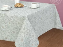 Скатерть столовая из рогожки. Арт-Постель. София серый.
