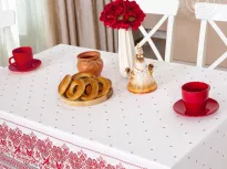 Скатерть столовая из рогожки. Арт-Постель. Вышивка русская.